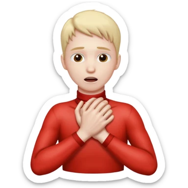 Choking hands on neck sticker