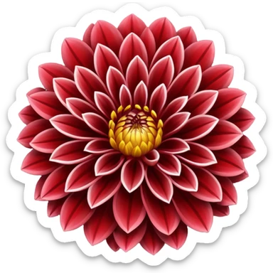 Crimson dahlia sticker