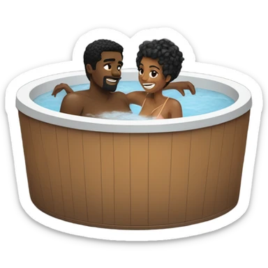 Hot Tub black people sticker