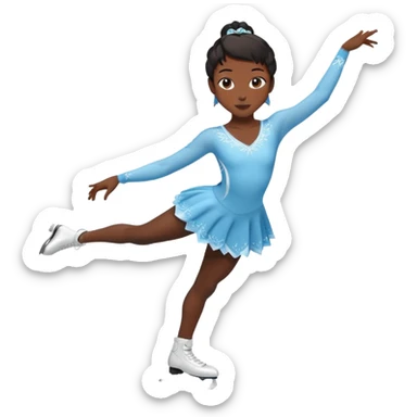 ice skater with black skin sticker