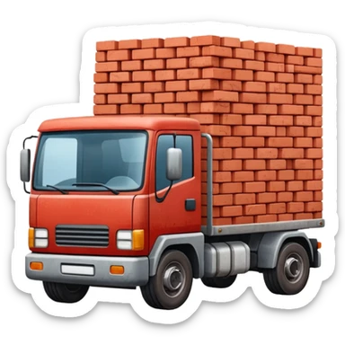 A truck with a thousand bricks  sticker