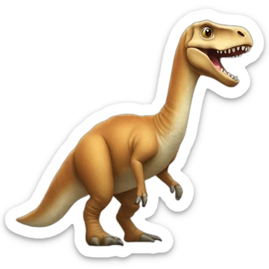 Un lama sur un t rex sticker