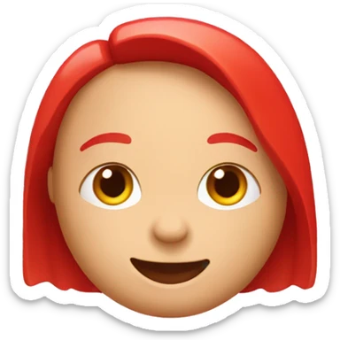 A red "G" with a cute face.  sticker