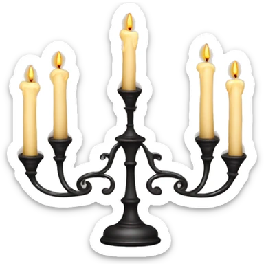 Vintage candelabra with candles sticker