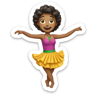 una viejita bailando alegre sticker