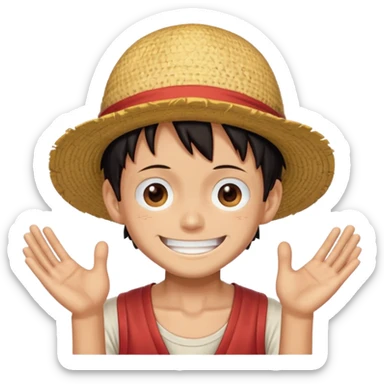 Luffy smiling sticker
