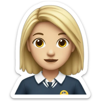 girl-with-school-uniform sticker