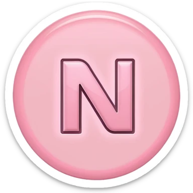 Netflix aesthetic "N" logo in pastel pink sticker