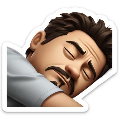 Tony Stark sleeping sticker