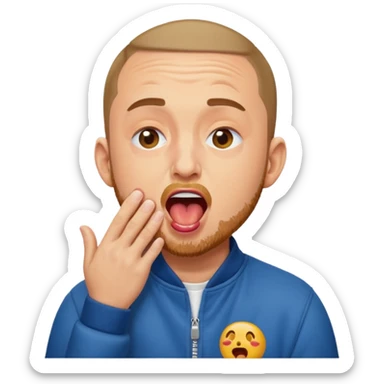 mac miller yawning emoji sticker