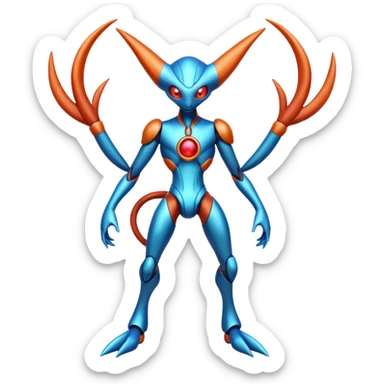 Metallic Incandescent Handsome Deoxys-Stitch-hybrid  (full body) sticker