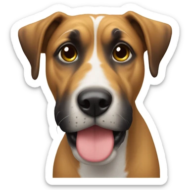 Um cão com um pão na boca  sticker