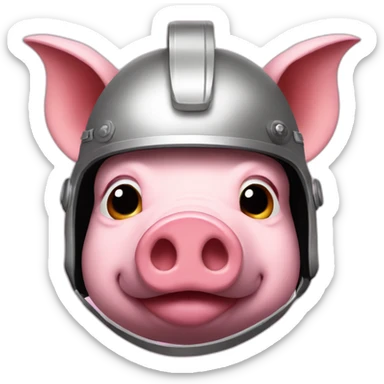 pig in the helmet with letter z on it sticker