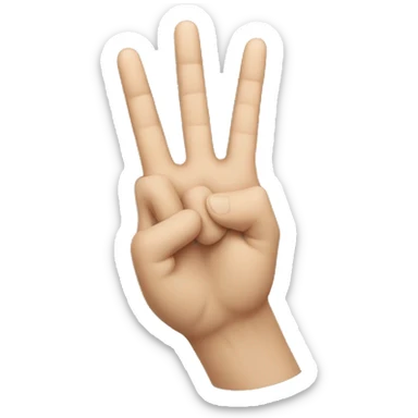 A hand throwing up the rock horns sign sticker