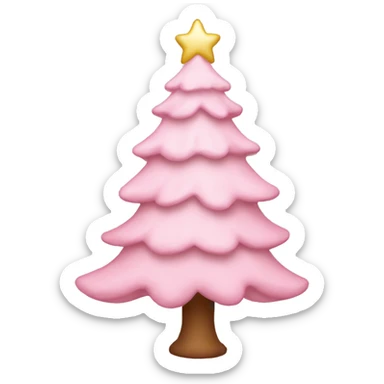 pastel pink christmas tree a n d sticker