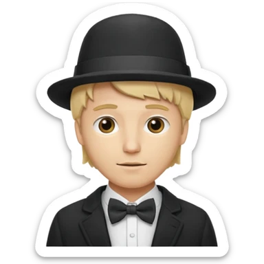 Bow Ties, Coats, and hat, man, modern, blonde man sticker