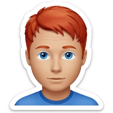 Brian Littrell blue eyes, red hair sticker