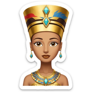 Bust of Nefertiti, only hat sticker