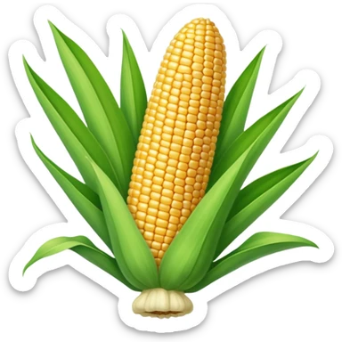 green blegian corn cob sticker
