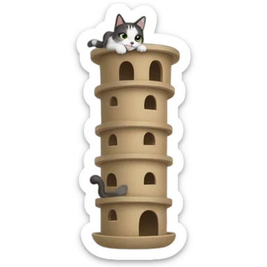 cat-tower sticker
