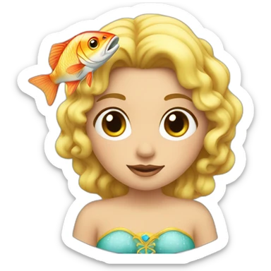 Princesa del agua con piel de pescado sticker