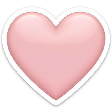 pale pink heart sticker
