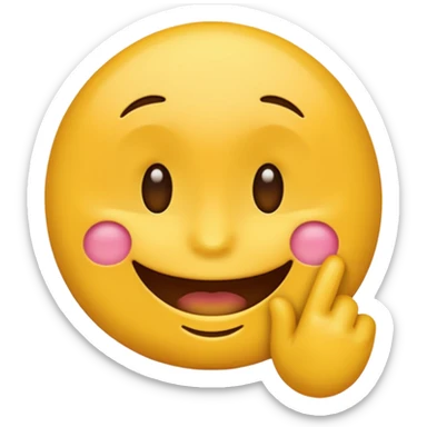 Emoji qui croque son doigt  sticker