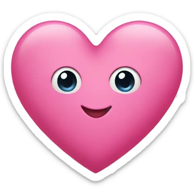 Pink heart sticker