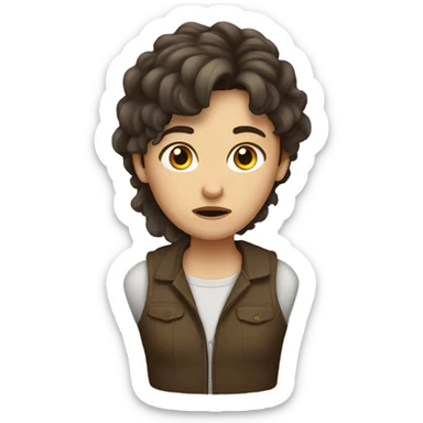 a ugly brunette  sticker