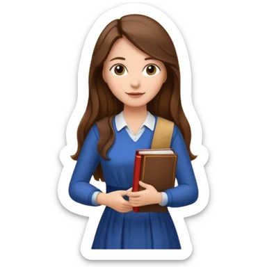 woman teacher in 19 century (full body version) sticker