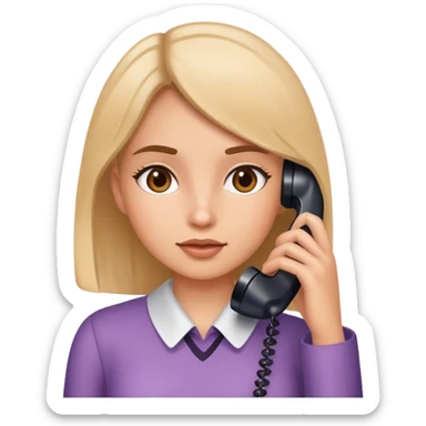 Girl on the phone  sticker