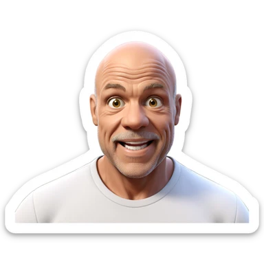 smiling old man at home sticker