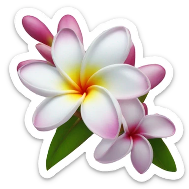 frangipani flower sticker