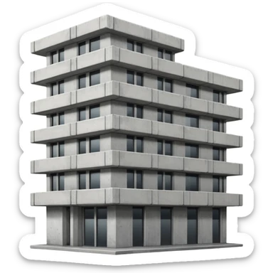 concrete building sticker