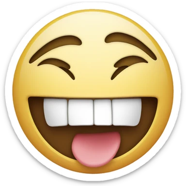 Laughing face with ok sign sticker