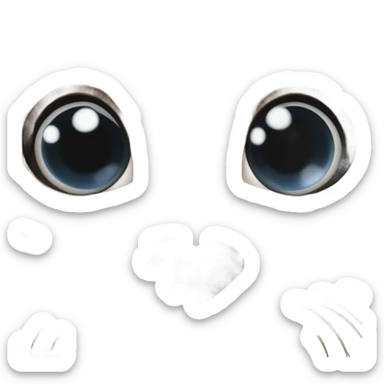 Eyelashes on otter sticker