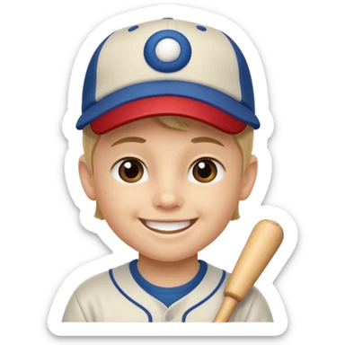 baseball hat kid sticker