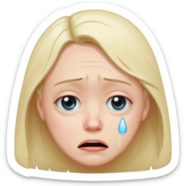 cry face sticker