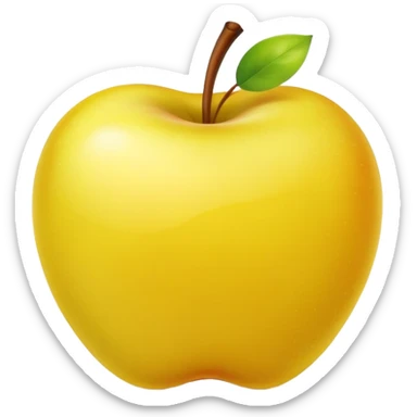 yellow apple sticker