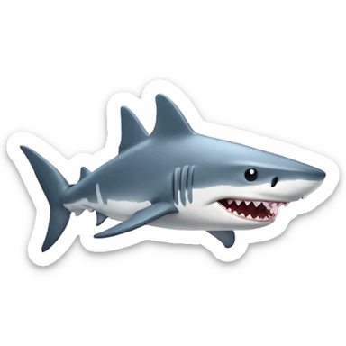 Shark with a top hat and preppy nails sticker