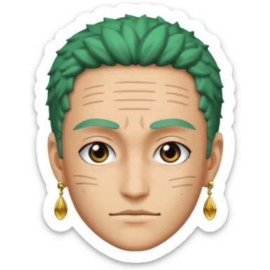 Zoro earrings sticker