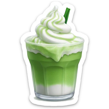 Iced matcha with whip cream sticker