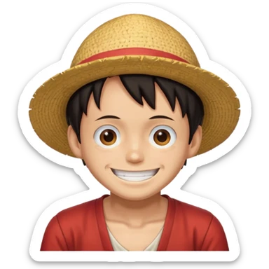 Luffy smiling sticker