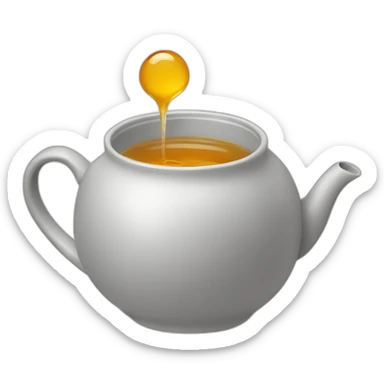filling a cup from a teapot sticker