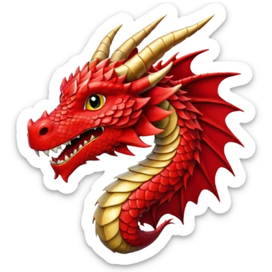 red dragon 4k real sticker