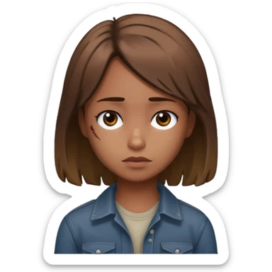 Make me a Rick grimes type hair on a girl sticker