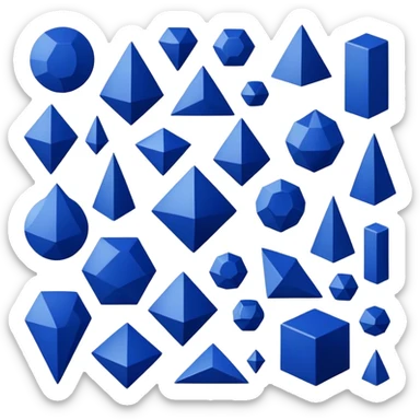 dark blue geo sticker