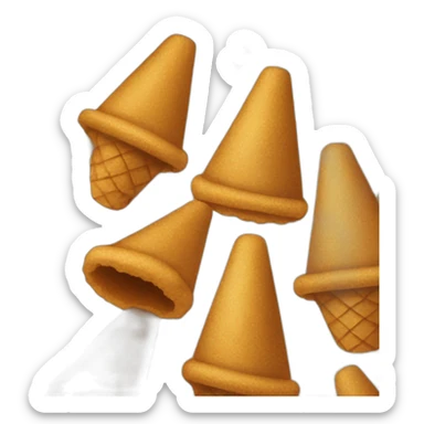 Raw brown sugar cones sticker