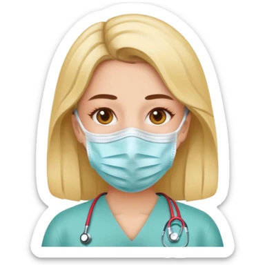 chronic diseases woman iOS emoji style sticker