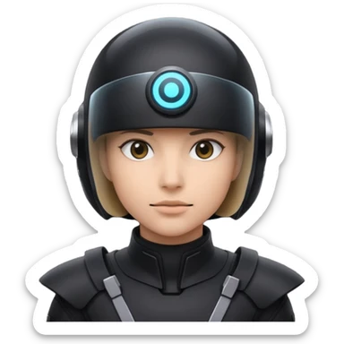 time traveler in black clothes sticker